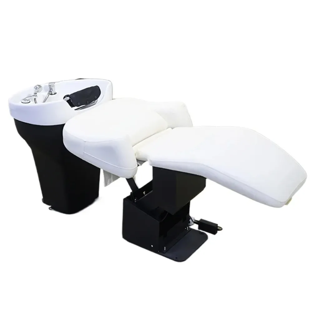 Modern electric shampoo chair, soft headrest massage chair, spa rotation function
Modern electric shampoo chair, soft headrest massage chair, spa rotation function
