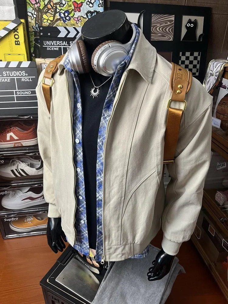 Мужская куртка Cleanfit Deconstructed в стиле Workwear: модная американская бейсбольная куртка-харрингтон для весны и осени
Мужская куртка Cleanfit Deconstructed в стиле Workwear: модная американская бейсбольная куртка-харрингтон для весны и осени