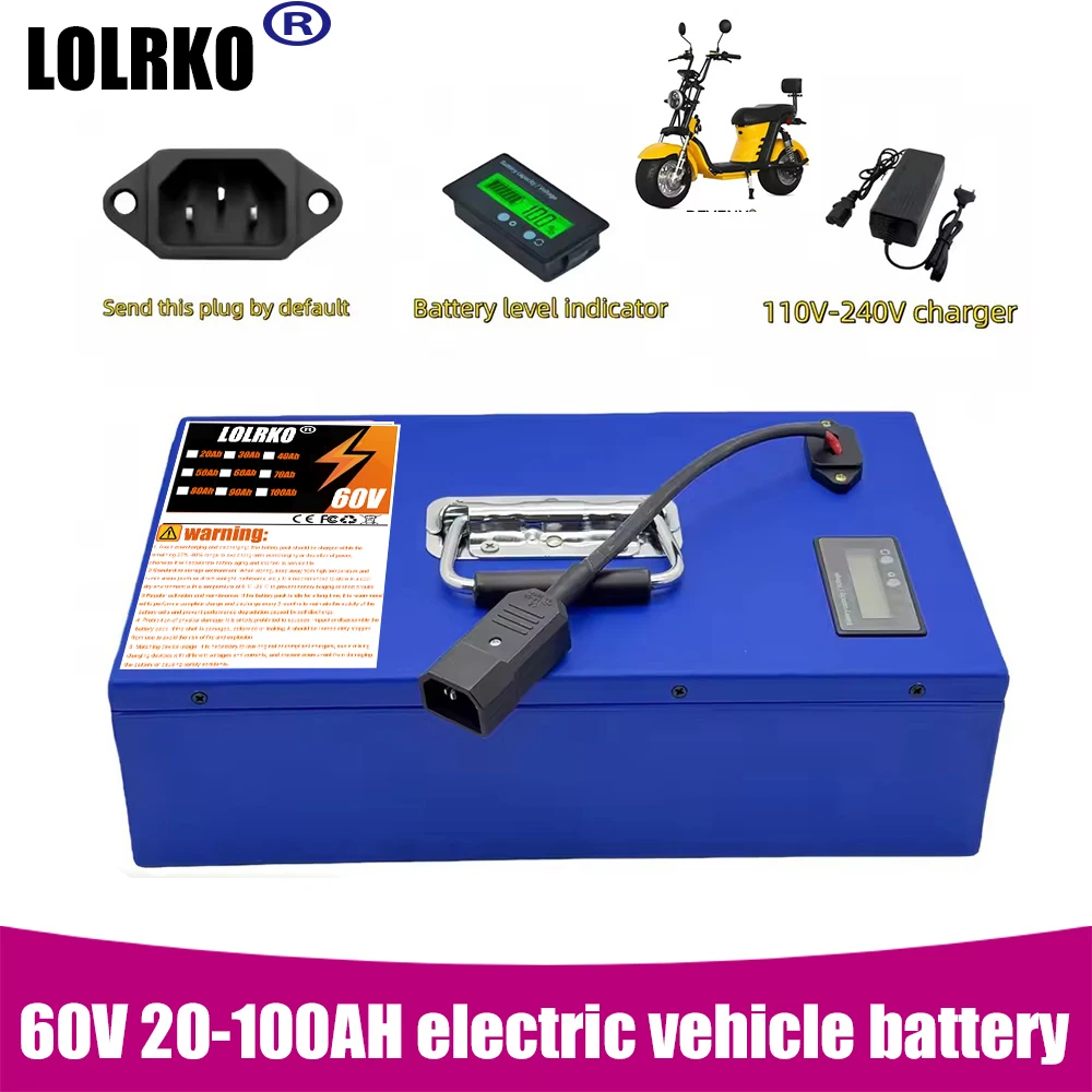Air freight delivery, 60V 100AH 18650 lithium battery, sent within 24 hours, using 60V for all motors below 500W-3000W
Air freight delivery, 60V 100AH 18650 lithium battery, sent within 24 hours, using 60V for all motors below 500W-3000W