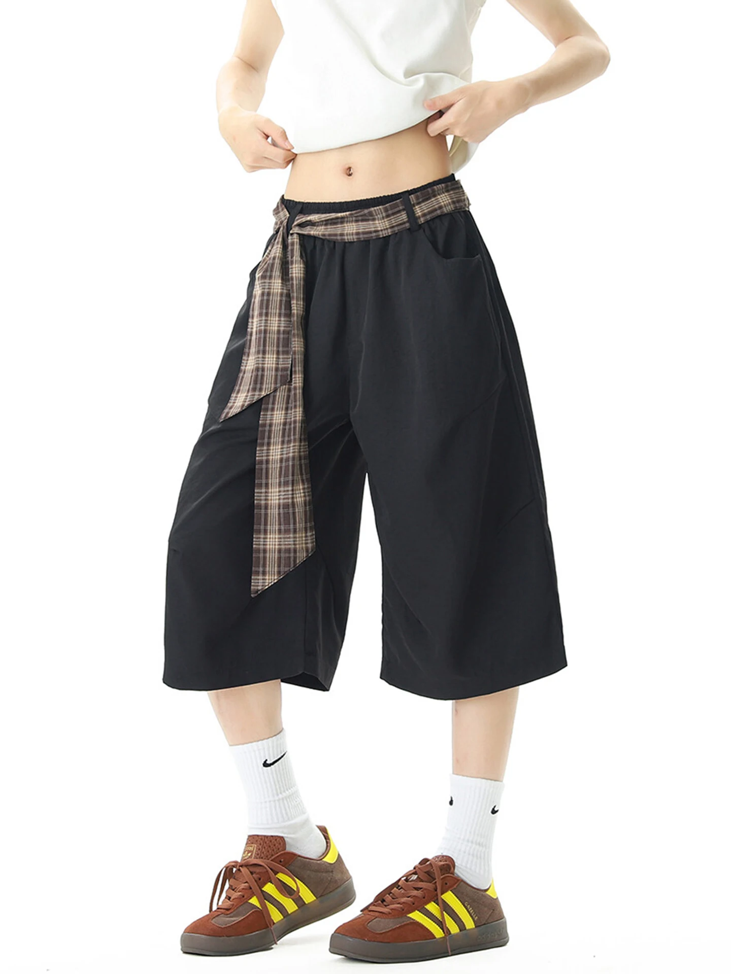 Bla Высокая талия Ледяной шелк Мужчины Женщины Летние тонкие широкие брюки Повседневные американские Sle Jodur orts Seven-Five Length
Bla Высокая талия Ледяной шелк Мужчины Женщины Летние тонкие широкие брюки Повседневные американские Sle Jodur orts Seven-Five Length