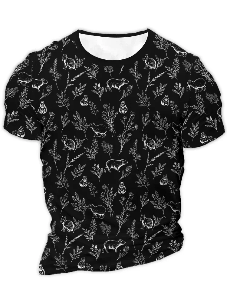 Hot selling fashion men's round neck short sleeve T-shirt squirrel 3D digital printing T-shirt sports all-match T-shirt
Hot selling fashion men's round neck short sleeve T-shirt squirrel 3D digital printing T-shirt sports all-match T-shirt