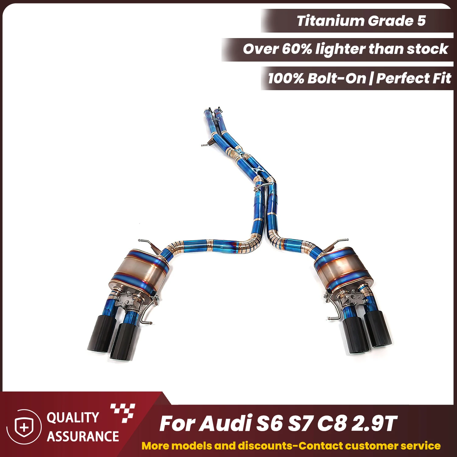 ECCF Valvetronic Titanium Catback Exhaust For Audi S6 S7 C8 2.9T G82 Aggressive Exhaust Sound Performance Upgrade
ECCF Valvetronic Titanium Catback Exhaust For Audi S6 S7 C8 2.9T G82 Aggressive Exhaust Sound Performance Upgrade