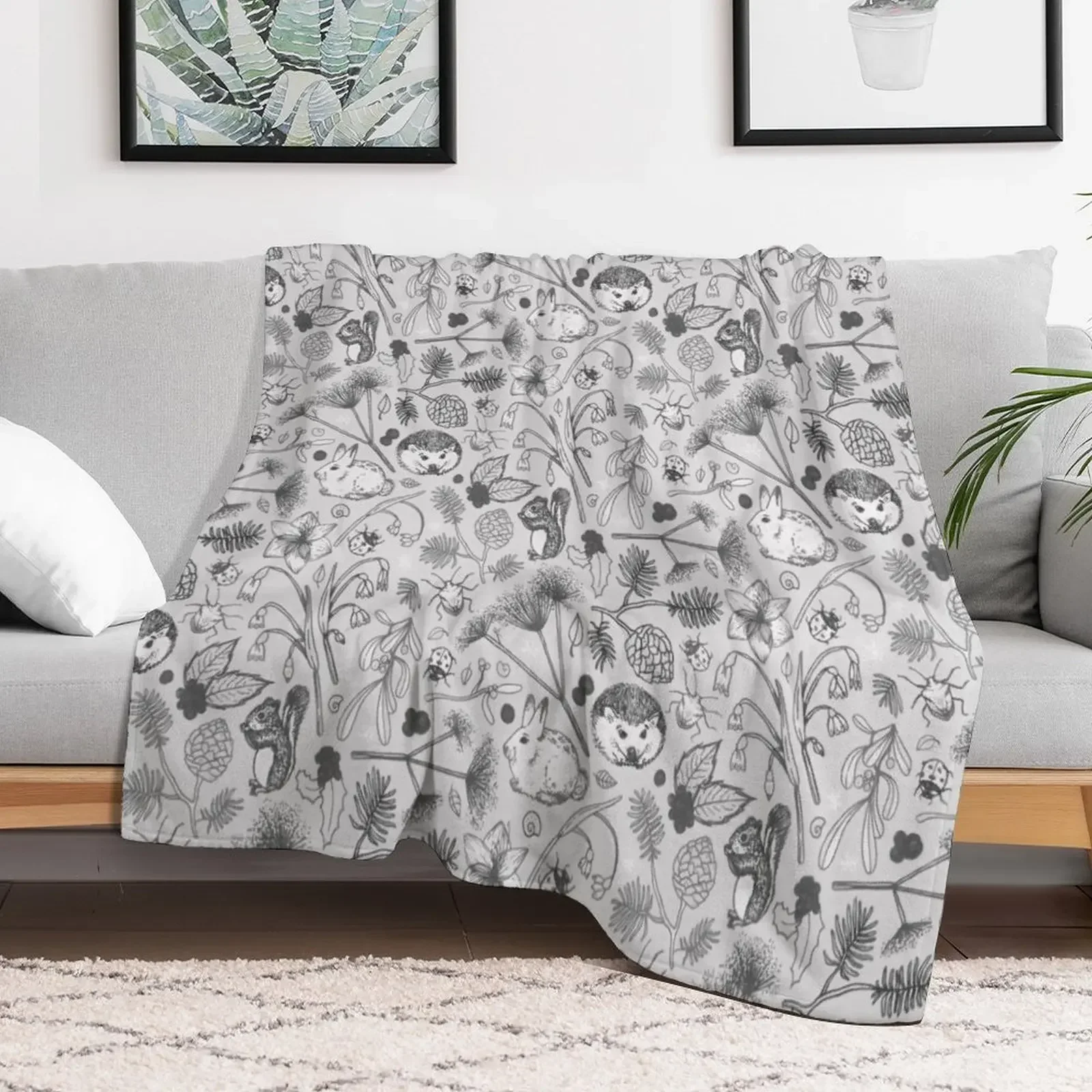 Winter Woodland Creatures in Black & White Throw Blanket Soft Plush Plaid wednesday Single Blankets
Winter Woodland Creatures in Black & White Throw Blanket Soft Plush Plaid wednesday Single Blankets