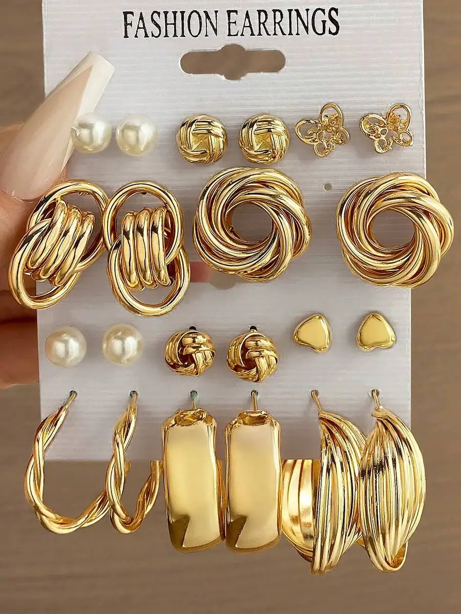 11 pairs set faux pearl heart design earrings for Valentine’s Day
11 pairs set faux pearl heart design earrings for Valentine’s Day