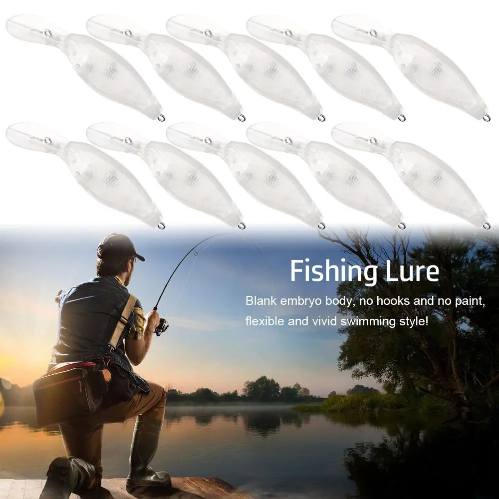 10Pcs Plastic Fishing Gear Blank Minnows Fishing Wobbler Fishing Lure Fake Bait Hard Bait
10Pcs Plastic Fishing Gear Blank Minnows Fishing Wobbler Fishing Lure Fake Bait Hard Bait