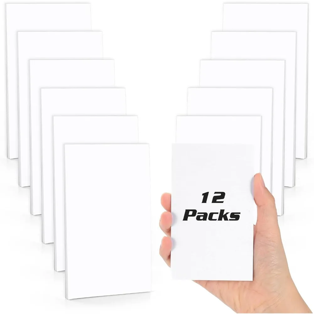 Set of 12 Mini Notepads - 3" x 5" Blank Notebooks for Lists, Sketching, Notes
Set of 12 Mini Notepads - 3" x 5" Blank Notebooks for Lists, Sketching, Notes