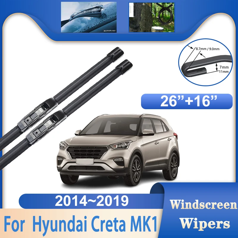 For Hyundai Creta ix25 Cantus MK1 Accessories 2014~2019 2015 2016 Car Window Windshield Windscreen Wipers Auto Rain Brushe Parts
For Hyundai Creta ix25 Cantus MK1 Accessories 2014~2019 2015 2016 Car Window Windshield Windscreen Wipers Auto Rain Brushe Parts