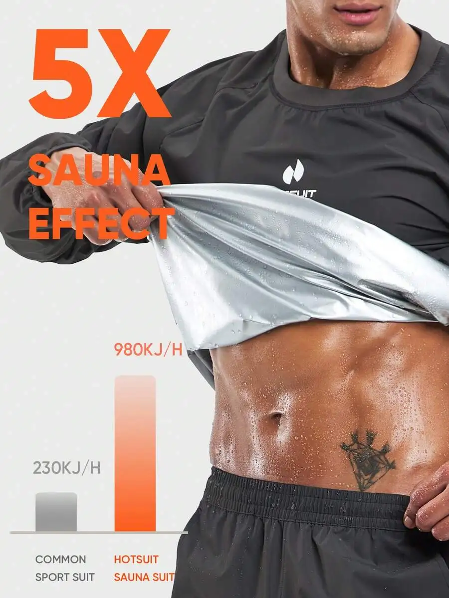 Sauna Jacket For Men Fitness Sweat Shirt Training Workout Top
Sauna Jacket For Men Fitness Sweat Shirt Training Workout Top