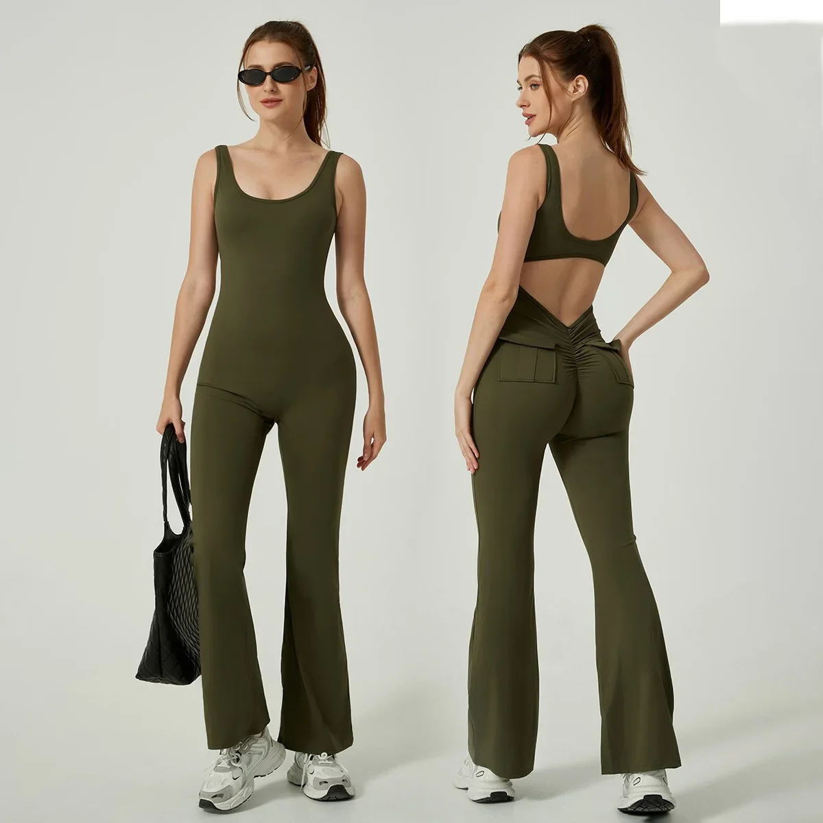 Women's High Waist Yoga Set - Slim Fit Wide Leg Gym Pants with Pockets, Butt Lifting Sportswear | Breathable & Comfortable
Women's High Waist Yoga Set - Slim Fit Wide Leg Gym Pants with Pockets, Butt Lifting Sportswear | Breathable & Comfortable