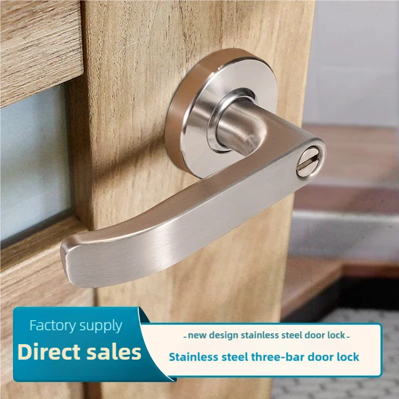 Stainless steel bathroom door lock Keyless aluminum alloy bathroom three-bar handle lock Bathroom lock
Stainless steel bathroom door lock Keyless aluminum alloy bathroom three-bar handle lock Bathroom lock