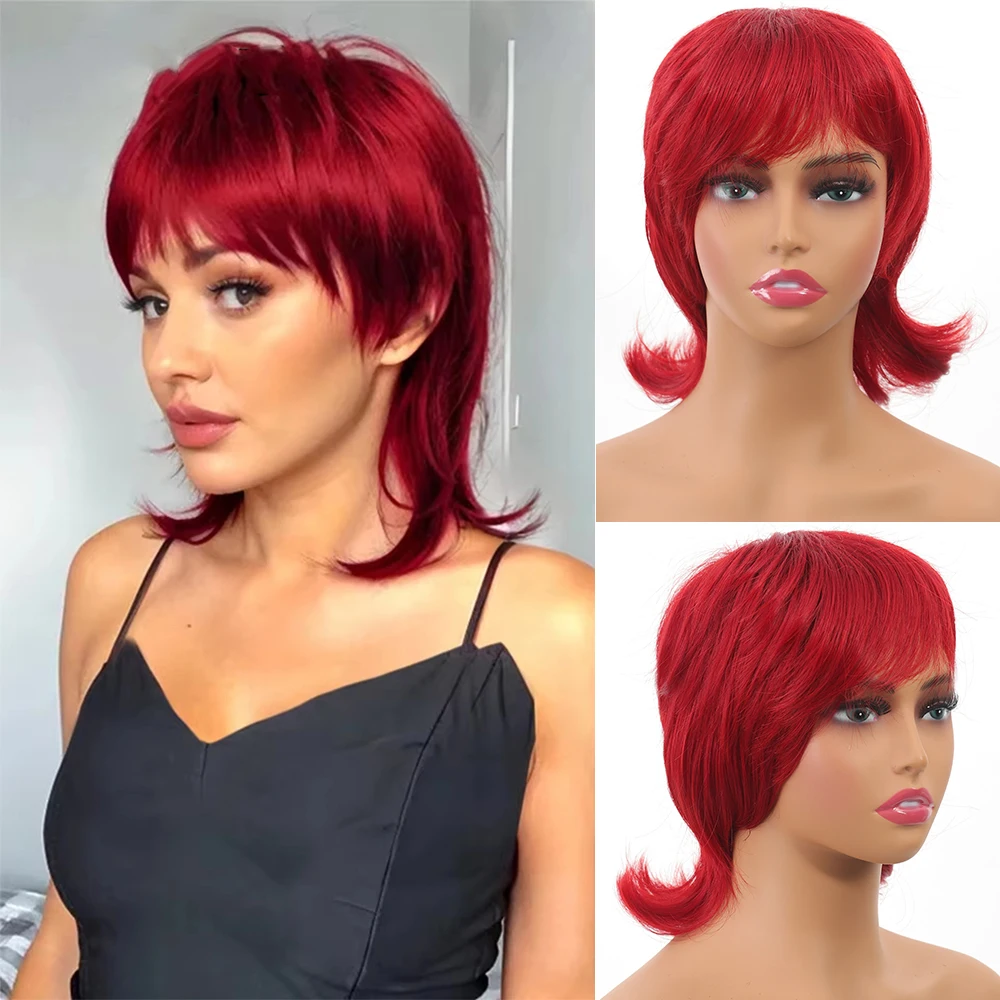 Synthetic Red Hair Women Flat Bangs Short Straight Cosplay Wig Style Vintage Look Halloween Costume Wig Halloween
Synthetic Red Hair Women Flat Bangs Short Straight Cosplay Wig Style Vintage Look Halloween Costume Wig Halloween
