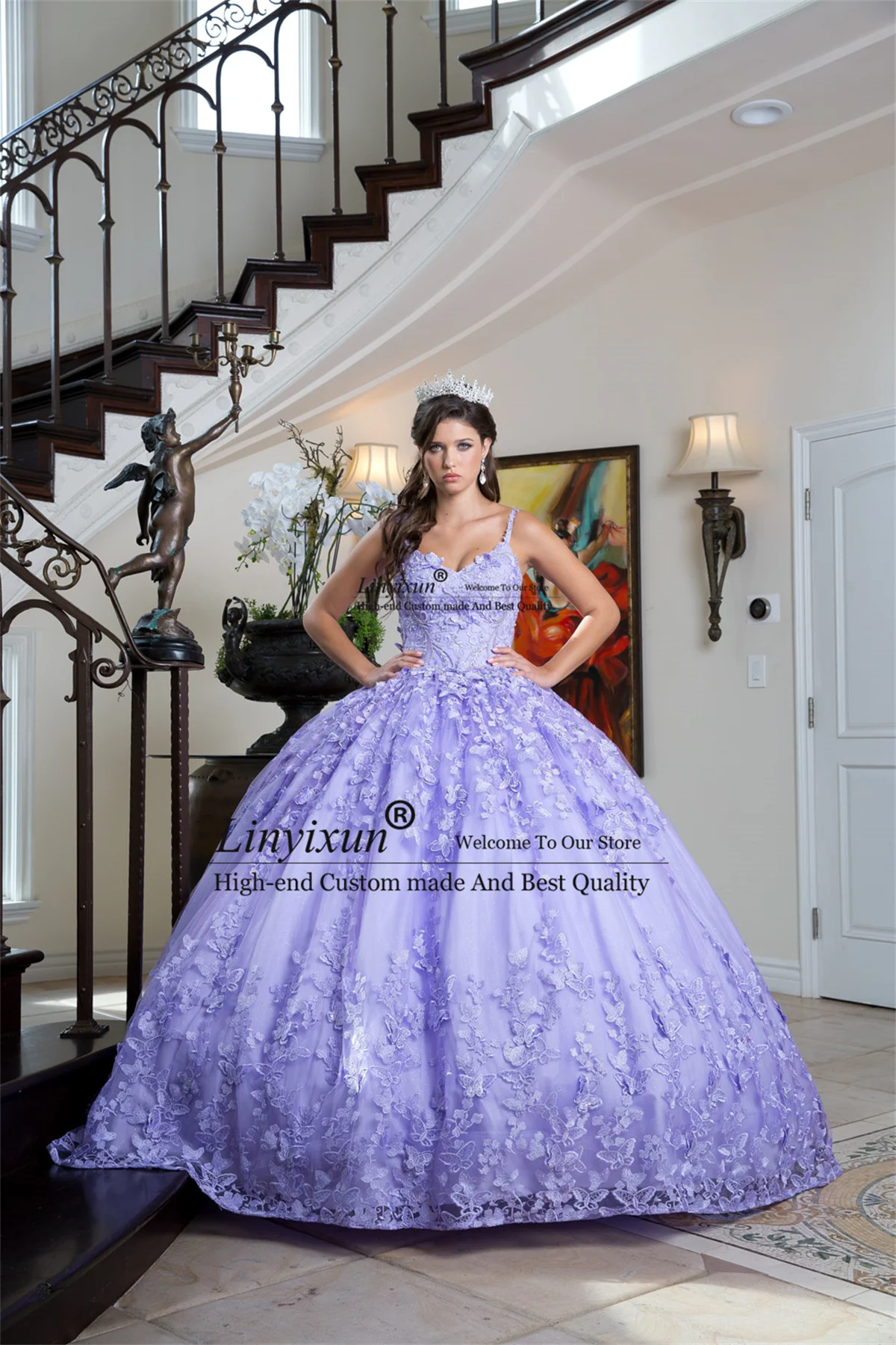 Платье Quinceanera с бабочками и цветами, бальное платье, корсет Sweet 16, платье на заказ, накидка принцессы с открытыми плечами, Vestidos De 15 Años
Платье Quinceanera с бабочками и цветами, бальное платье, корсет Sweet 16, платье на заказ, накидка принцессы с открытыми плечами, Vestidos De 15 Años