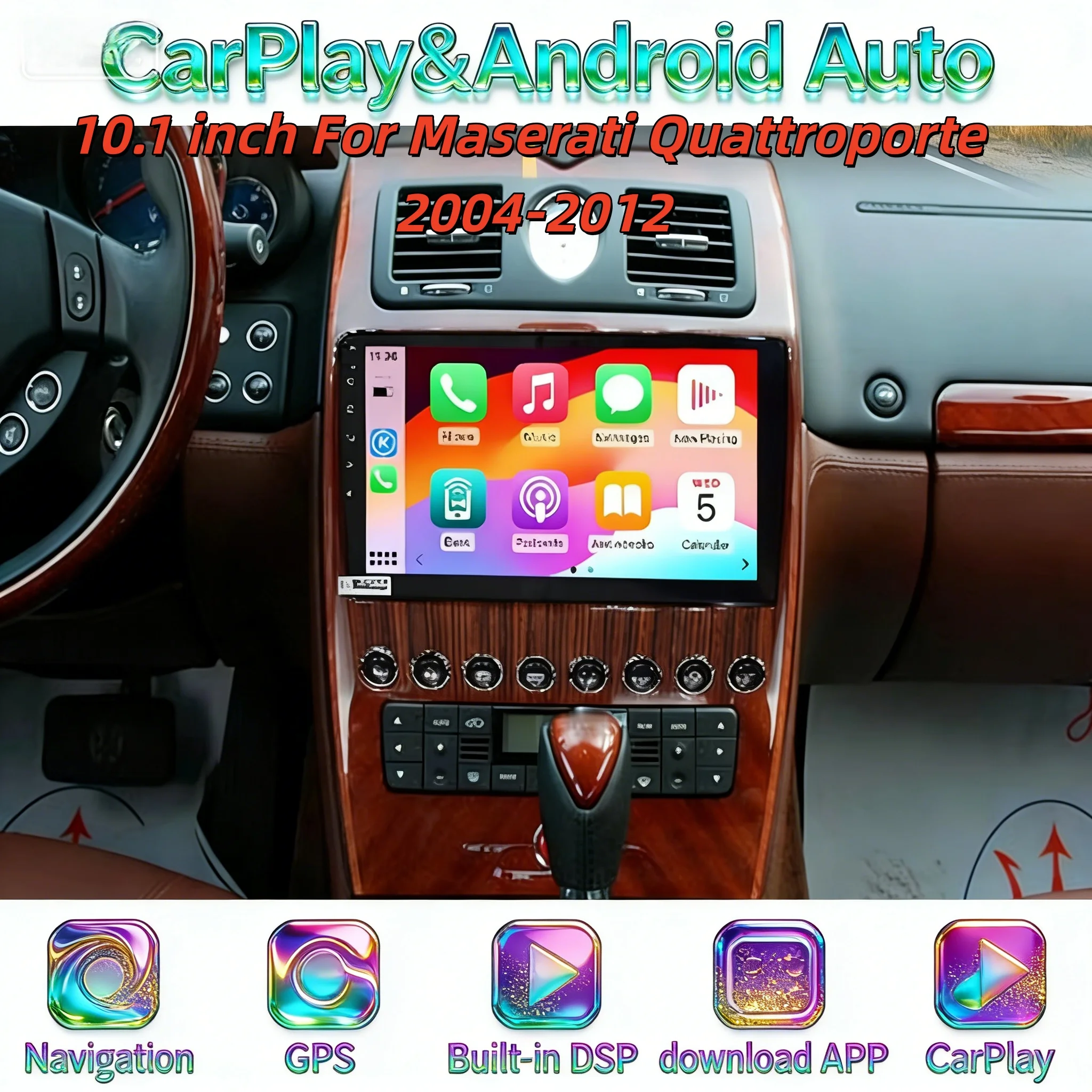 10.1 Inch Android Wireless Carplay Stereo For Maserati Quattroporte 2004-2012 Multimedia Player Touch Screen Navigation HeadUnit
10.1 Inch Android Wireless Carplay Stereo For Maserati Quattroporte 2004-2012 Multimedia Player Touch Screen Navigation HeadUnit