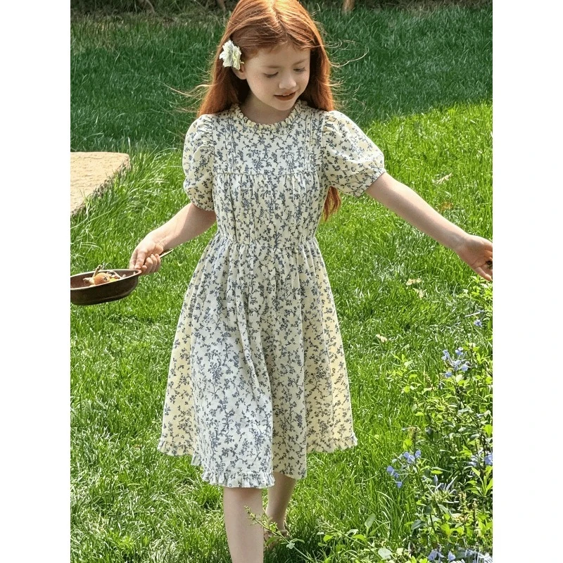 Girls Dress 2025 Autumn Korean Version Childrens Clothing Round Neck Bubble Sleeves Lace Floral Loose Long Sleeved Skirt
Girls Dress 2025 Autumn Korean Version Childrens Clothing Round Neck Bubble Sleeves Lace Floral Loose Long Sleeved Skirt