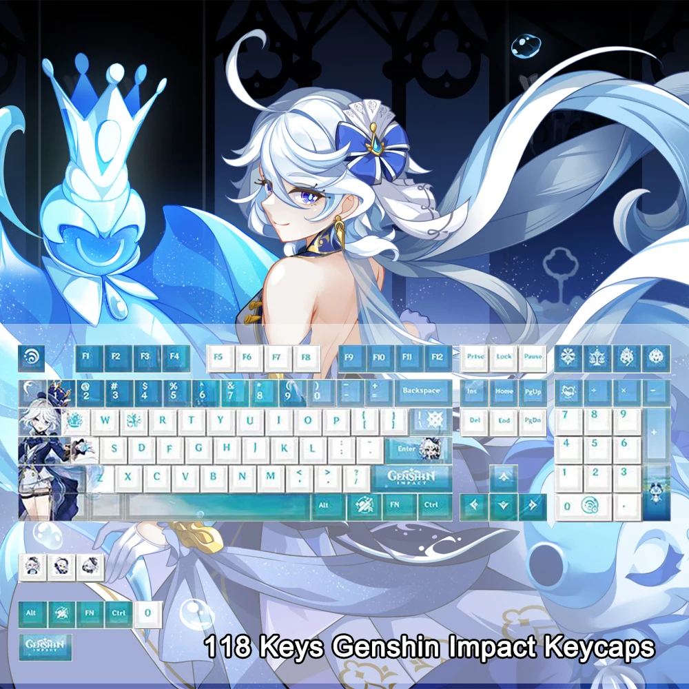 Genshin Impact Keycaps 118 Keys Furina Raiden Shogun Keyboard Keycap Anime PBT Cosplay Keycaps For Cherry MX Switch DIY Keyboard
Genshin Impact Keycaps 118 Keys Furina Raiden Shogun Keyboard Keycap Anime PBT Cosplay Keycaps For Cherry MX Switch DIY Keyboard