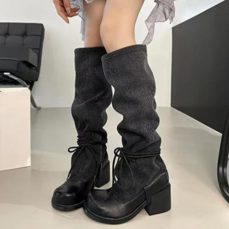 Black Long Boots Women's Hot Sale of The Season New Autumn Winter Thick Bottom Heightening British Style Retro Women's Boots
Black Long Boots Women's Hot Sale of The Season New Autumn Winter Thick Bottom Heightening British Style Retro Women's Boots