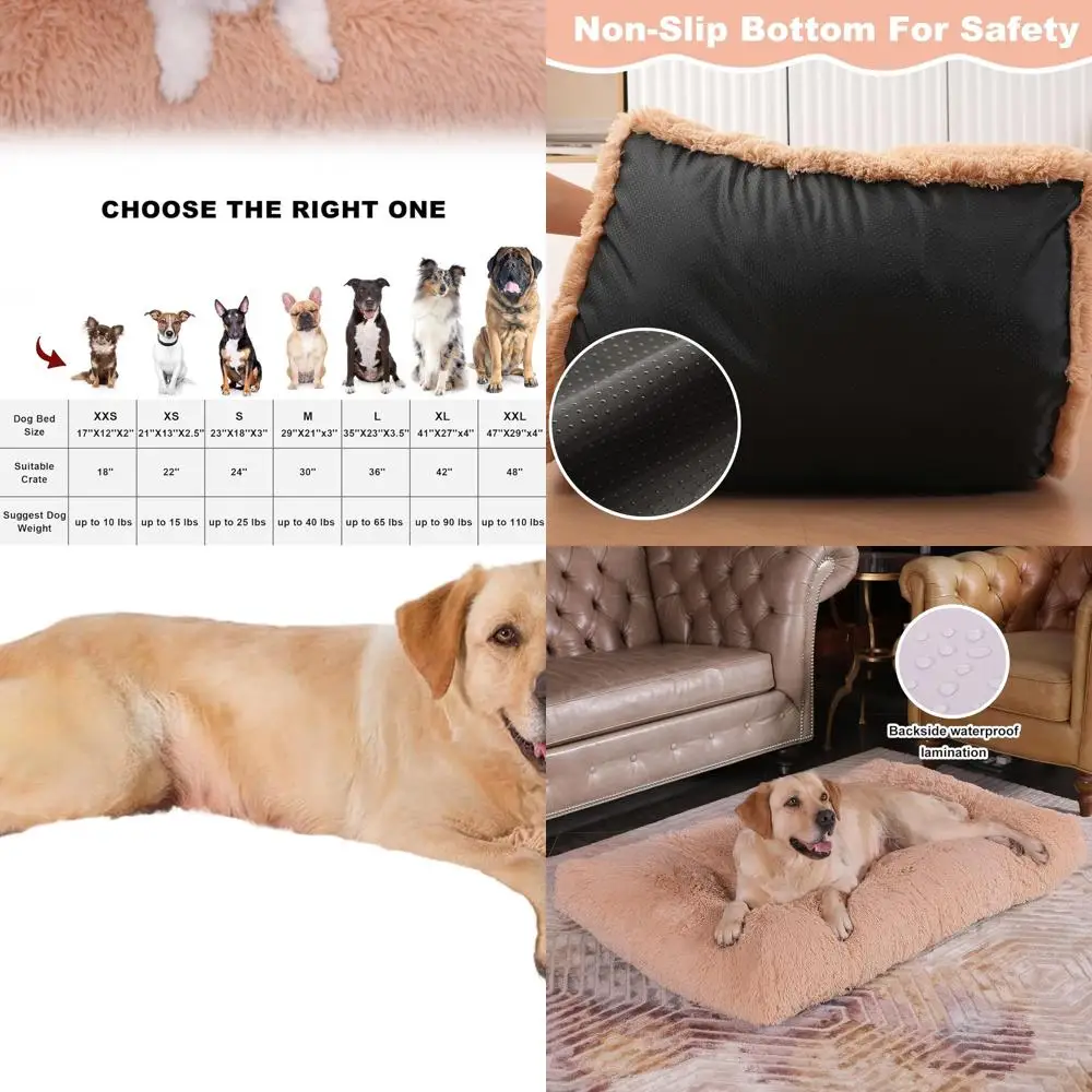 Large Dog Crate Bed, Soft Removable Cover, Waterproof, 47x29 inches, Camel Color
Large Dog Crate Bed, Soft Removable Cover, Waterproof, 47x29 inches, Camel Color