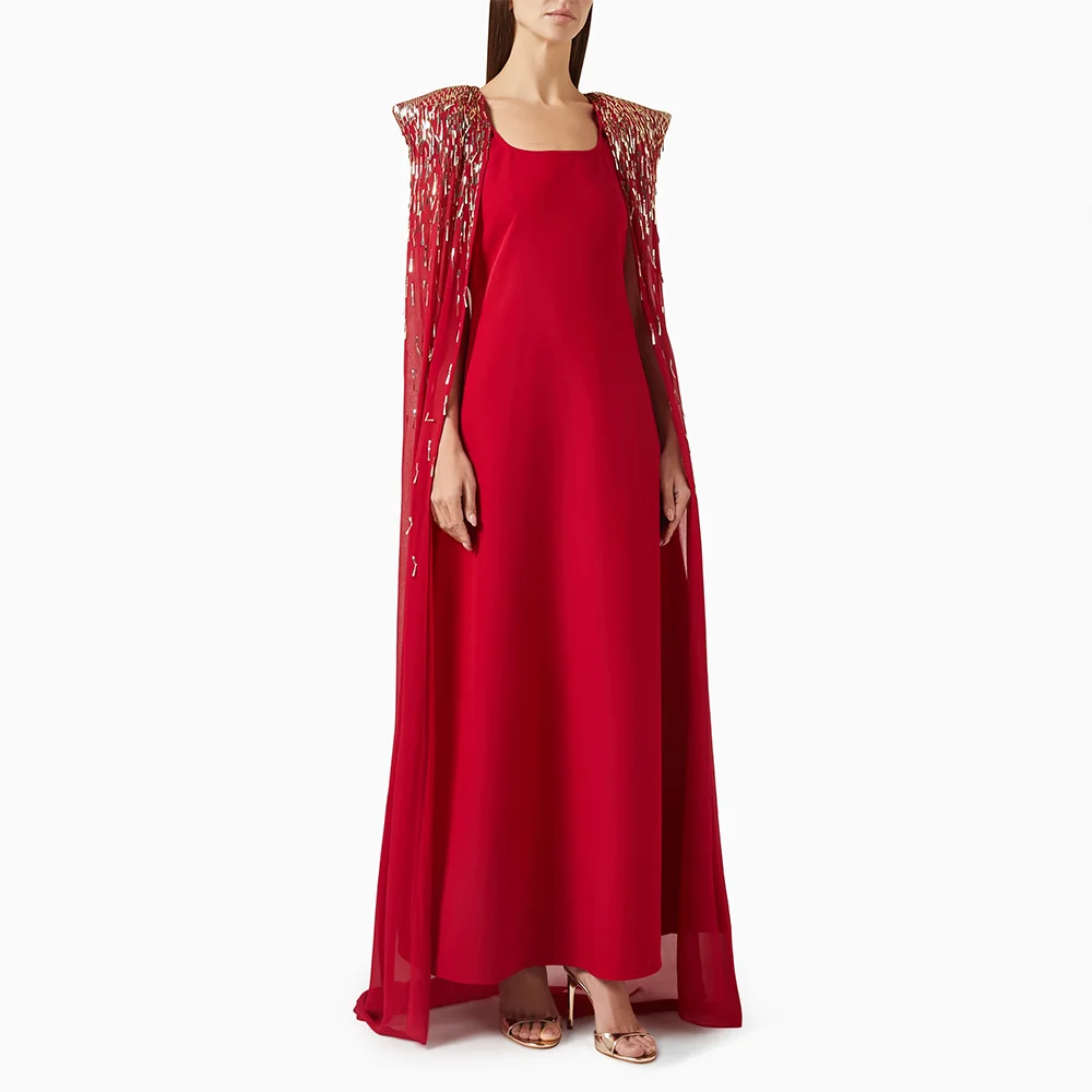 Red Long Sleeves Evening Dresses Fashion Crystal Chiffon Shawl Prom Gowns Square Collar Ankle Lenght Party Dress Customize 2026
Red Long Sleeves Evening Dresses Fashion Crystal Chiffon Shawl Prom Gowns Square Collar Ankle Lenght Party Dress Customize 2026