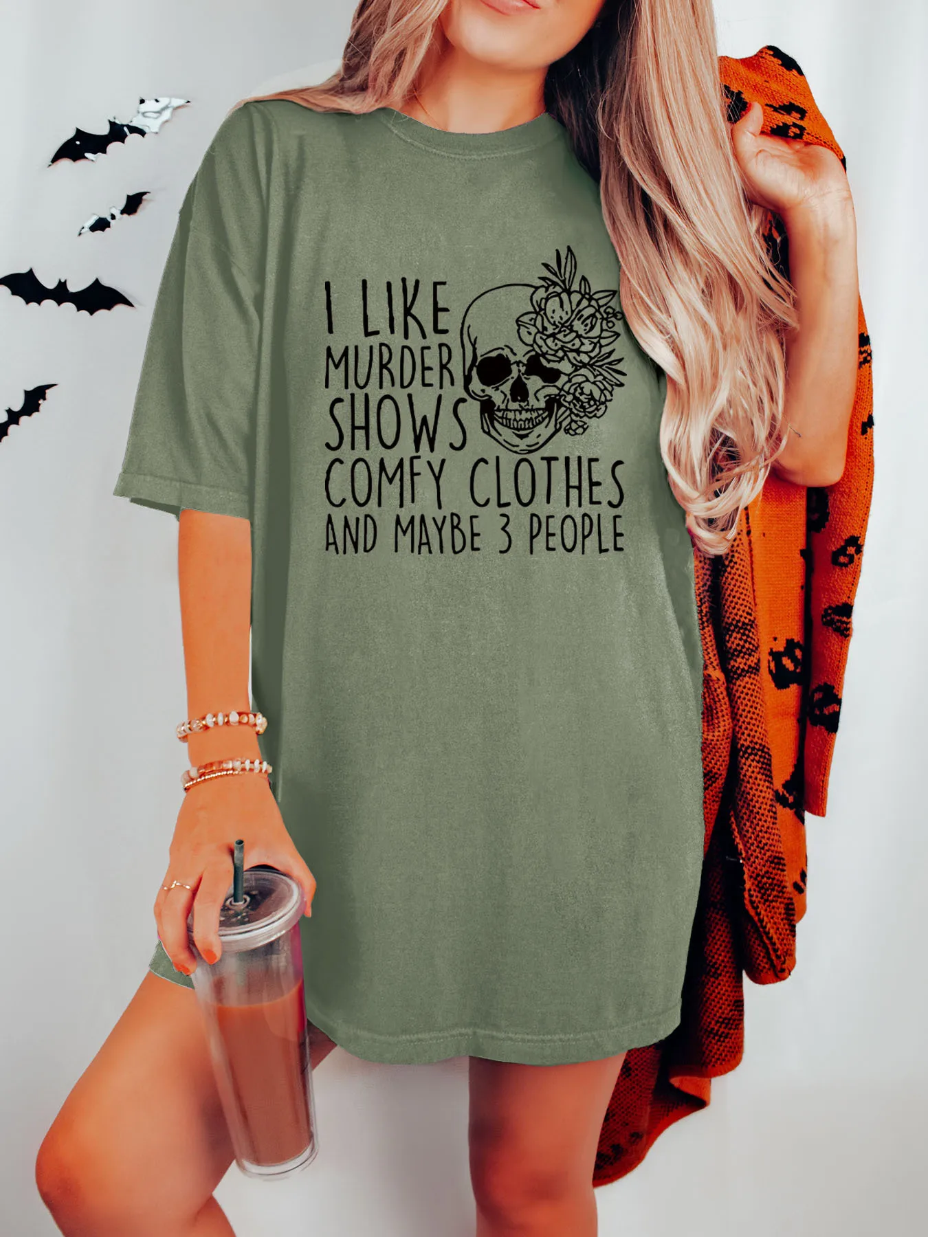 Повседневные футболки с принтом черепа на Хэллоуин, свободные рукава «летучая мышь», большие размеры, женские модные дышащие костюмы на Хэллоуин
Повседневные футболки с принтом черепа на Хэллоуин, свободные рукава «летучая мышь», большие размеры, женские модные дышащие костюмы на Хэллоуин