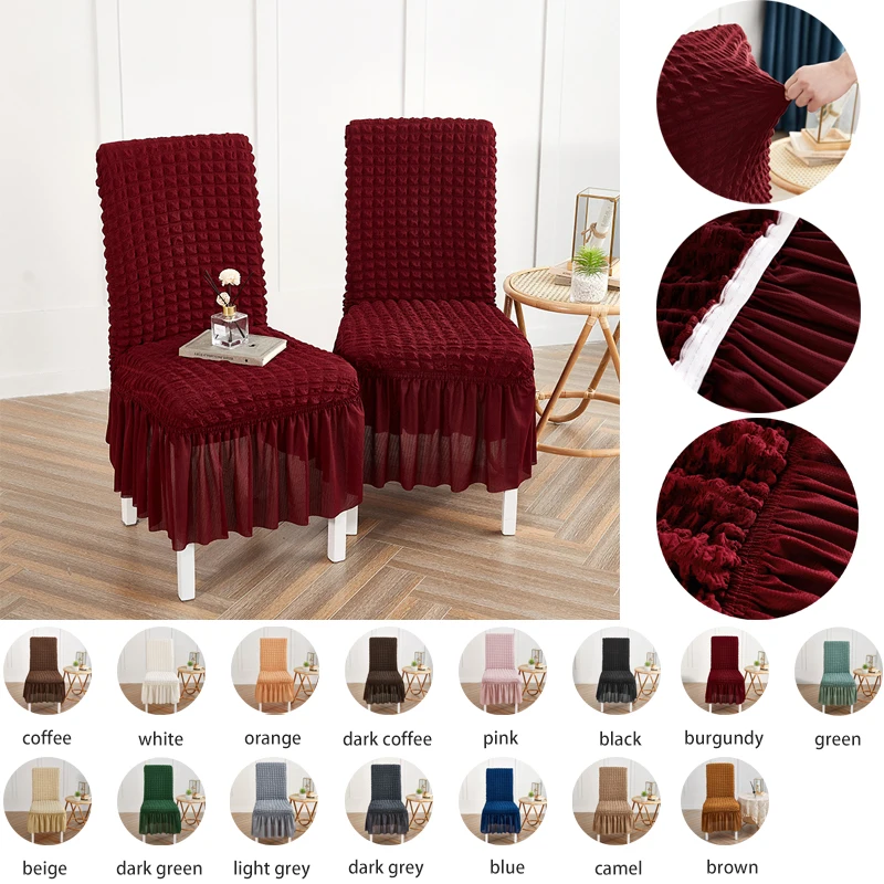 Chair covers seersucker pure color elastic seat cover household dust elastic chair cover wholesale hotel
Chair covers seersucker pure color elastic seat cover household dust elastic chair cover wholesale hotel