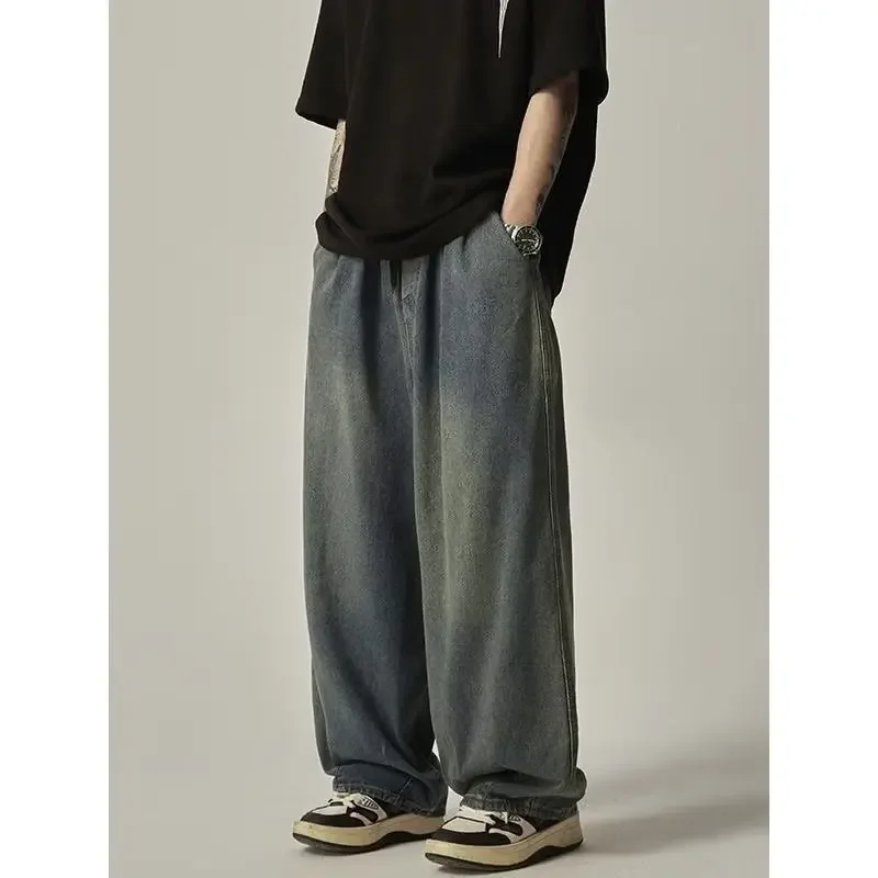American High Street Casual Trendy Lazy Style Loose Wide-leg Straight-leg Floor-length Pants Spring and Autumn Vintage Men Jeans
American High Street Casual Trendy Lazy Style Loose Wide-leg Straight-leg Floor-length Pants Spring and Autumn Vintage Men Jeans