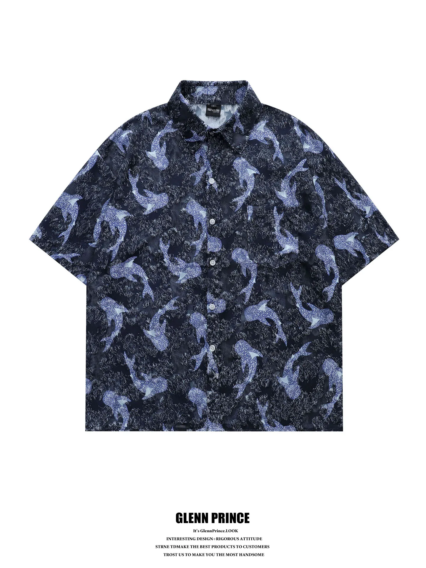 GPstudio Men's Retro Whales Print Short Sleeve Shirt Summer Casual Style Breathable Tassel Detail Polyester Fiber Shirt
GPstudio Men's Retro Whales Print Short Sleeve Shirt Summer Casual Style Breathable Tassel Detail Polyester Fiber Shirt