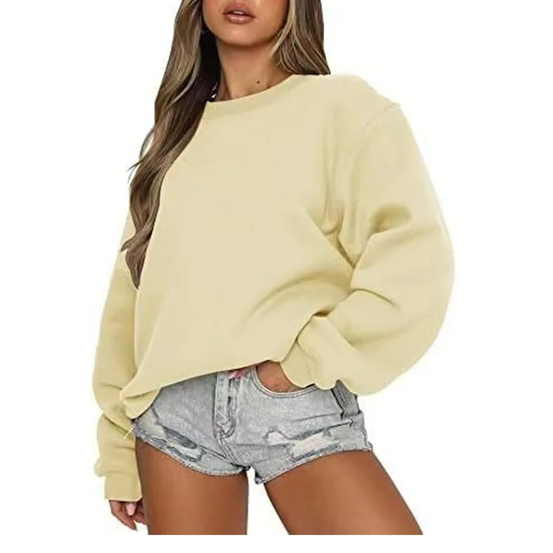 Fashion New Women's Casual O-Neck Wool Sweatshirt Harajuku Street Hip-hop Women's Pullover Solid color Women's Hoodie
Fashion New Women's Casual O-Neck Wool Sweatshirt Harajuku Street Hip-hop Women's Pullover Solid color Women's Hoodie