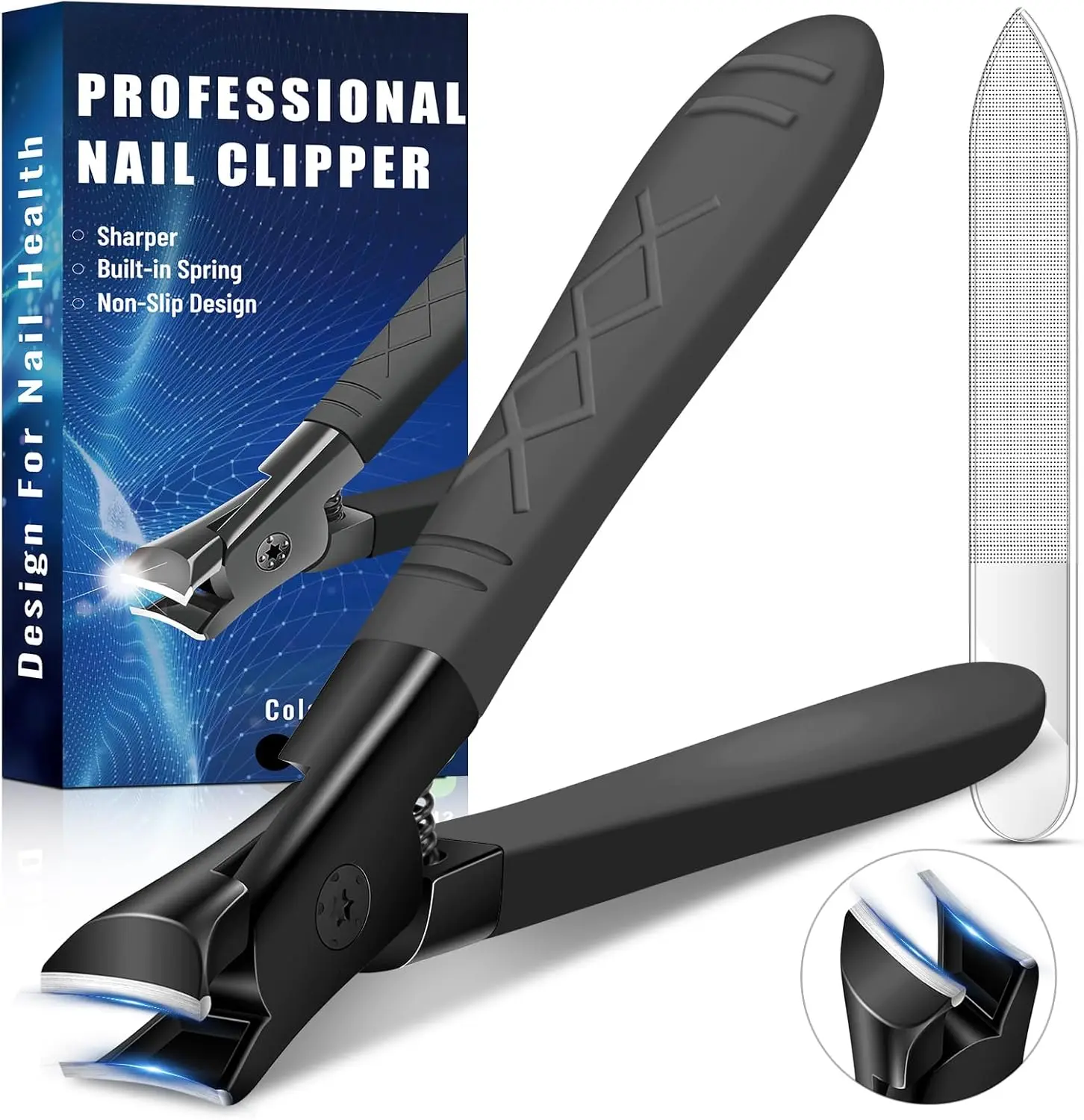 Heavy Duty Nail Clippers for Thick Nails, Anti-Slip Toenail Clipper Set for Seniors & Women at Home Salon
Heavy Duty Nail Clippers for Thick Nails, Anti-Slip Toenail Clipper Set for Seniors & Women at Home Salon