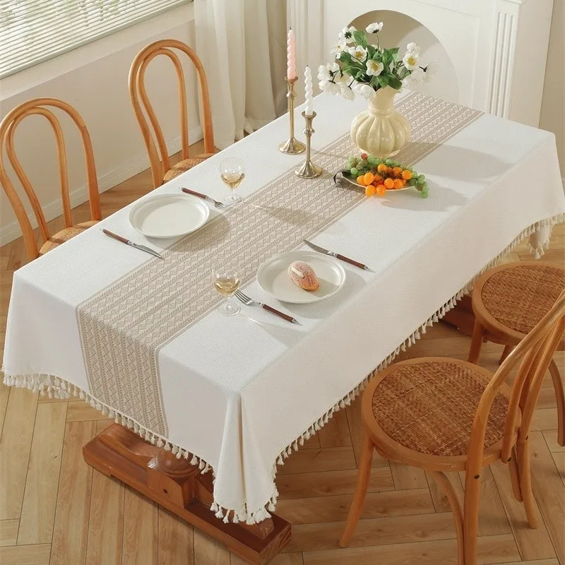 Polyester Dustproof Table Covers Jacquard Vintage Argyle Tassel Tablecloth Tea&Dining Daily Household Home Decor Table Cloths
Polyester Dustproof Table Covers Jacquard Vintage Argyle Tassel Tablecloth Tea&Dining Daily Household Home Decor Table Cloths