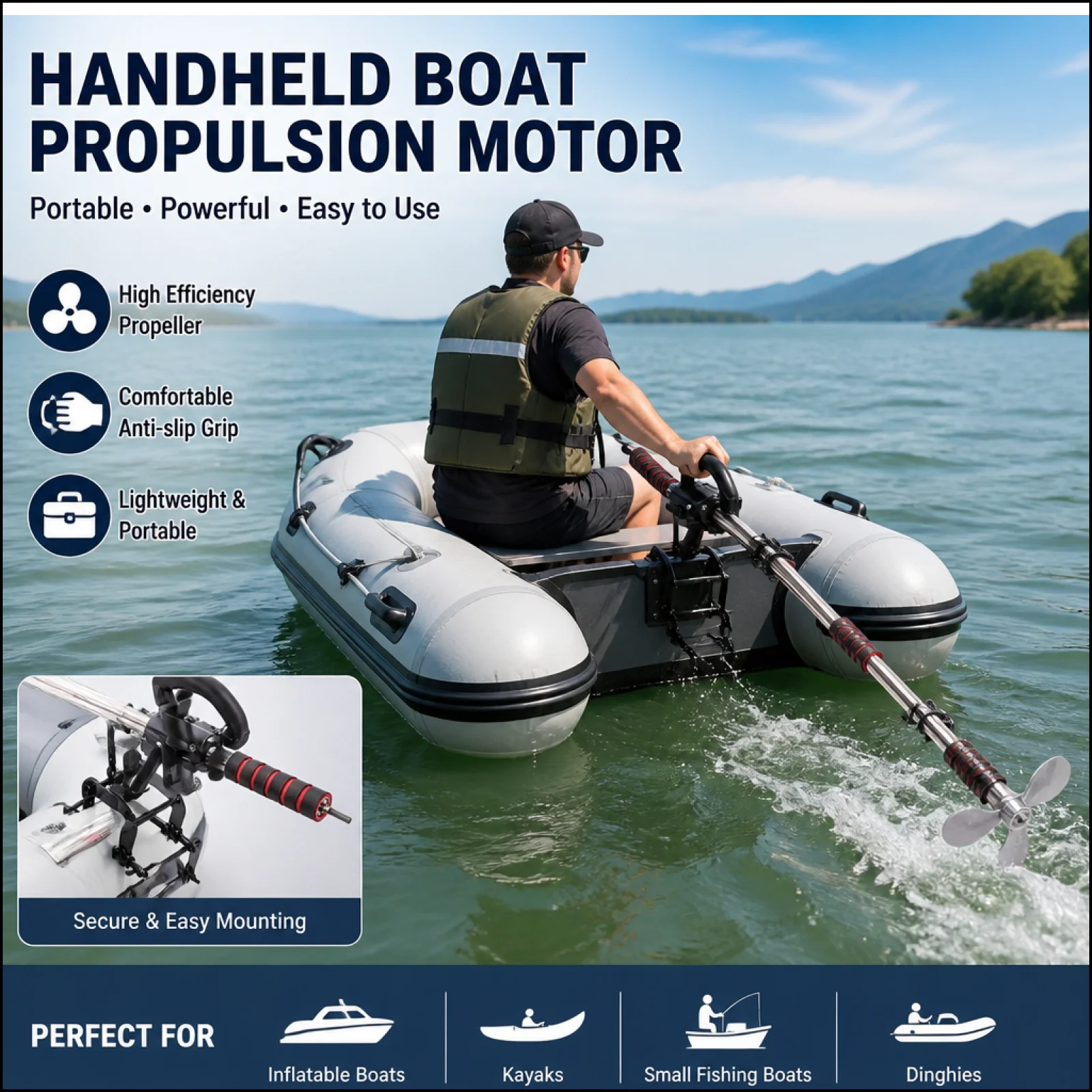 1pc Metal Handheld Propeller Outboard Motor Bracket with Shaft Thruster Kayak Fixture for Modular Fishing Boats
1pc Metal Handheld Propeller Outboard Motor Bracket with Shaft Thruster Kayak Fixture for Modular Fishing Boats