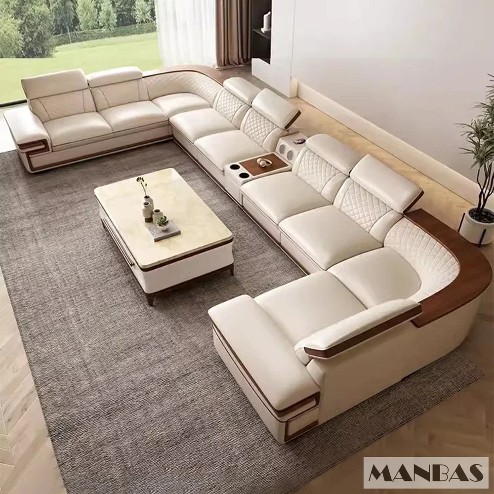 MINGDIBAO Premium Italian Genuine Leather Sofa Set for Living Room with Adjustable Headrests, Bluetooth Speaker, Wireless Charge
MINGDIBAO Premium Italian Genuine Leather Sofa Set for Living Room with Adjustable Headrests, Bluetooth Speaker, Wireless Charge