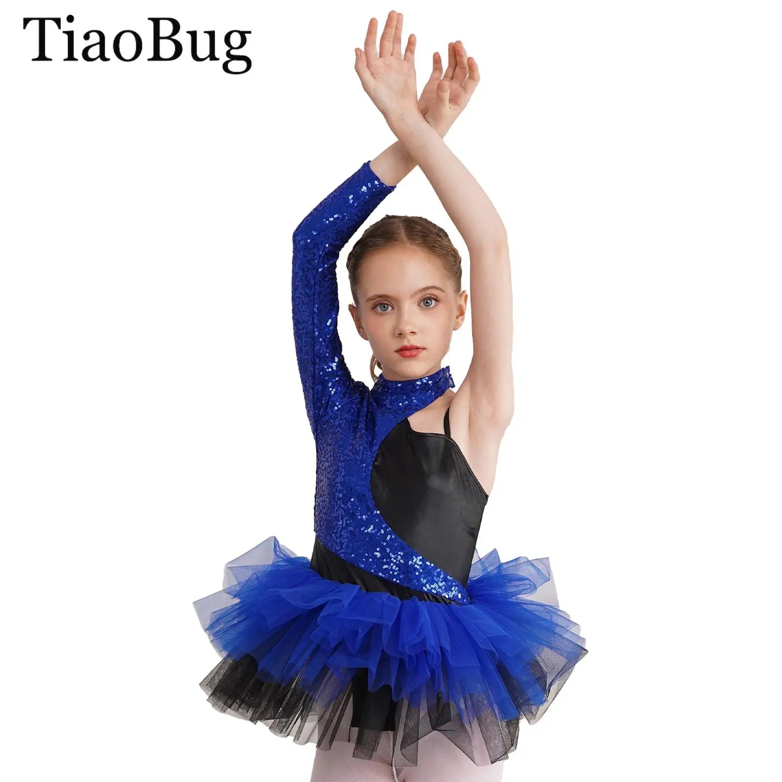 Girls Ballet Dance Leotard Tutu Dress Sequins Figure Skating Gymnastics Tulle Skirted Bodysuit Asymmetrical Sleeves Jazz Dress
Girls Ballet Dance Leotard Tutu Dress Sequins Figure Skating Gymnastics Tulle Skirted Bodysuit Asymmetrical Sleeves Jazz Dress