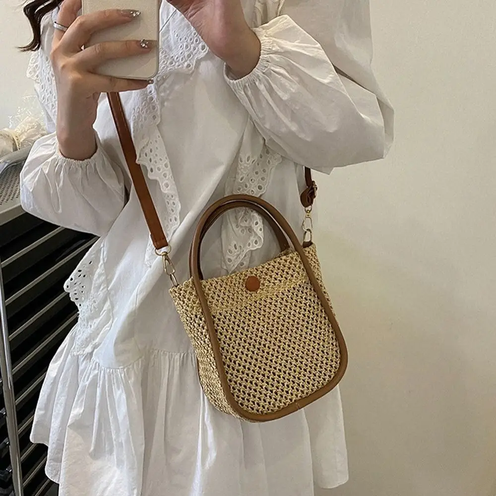 Elegant Summer Weave Straw Bag Leisure Vacation Straw Shoulder Bags Crossbody Bohemian Women's Bucket Bag Handbag
Elegant Summer Weave Straw Bag Leisure Vacation Straw Shoulder Bags Crossbody Bohemian Women's Bucket Bag Handbag