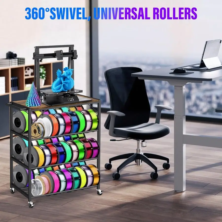 3D Printer Stand for Filament Storage,Heavy Duty 3D Printer Table Cart Holds 52 Spools,3D Printer Filament Rack with Wheels amp
3D Printer Stand for Filament Storage,Heavy Duty 3D Printer Table Cart Holds 52 Spools,3D Printer Filament Rack with Wheels amp