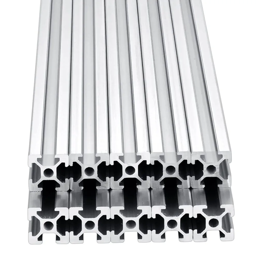 10pcs 2000mm T Slot 2020 Aluminum Extrusion European Standard Anodized Linear Rail for 3D Printer Parts and CNC DIY Silver
10pcs 2000mm T Slot 2020 Aluminum Extrusion European Standard Anodized Linear Rail for 3D Printer Parts and CNC DIY Silver