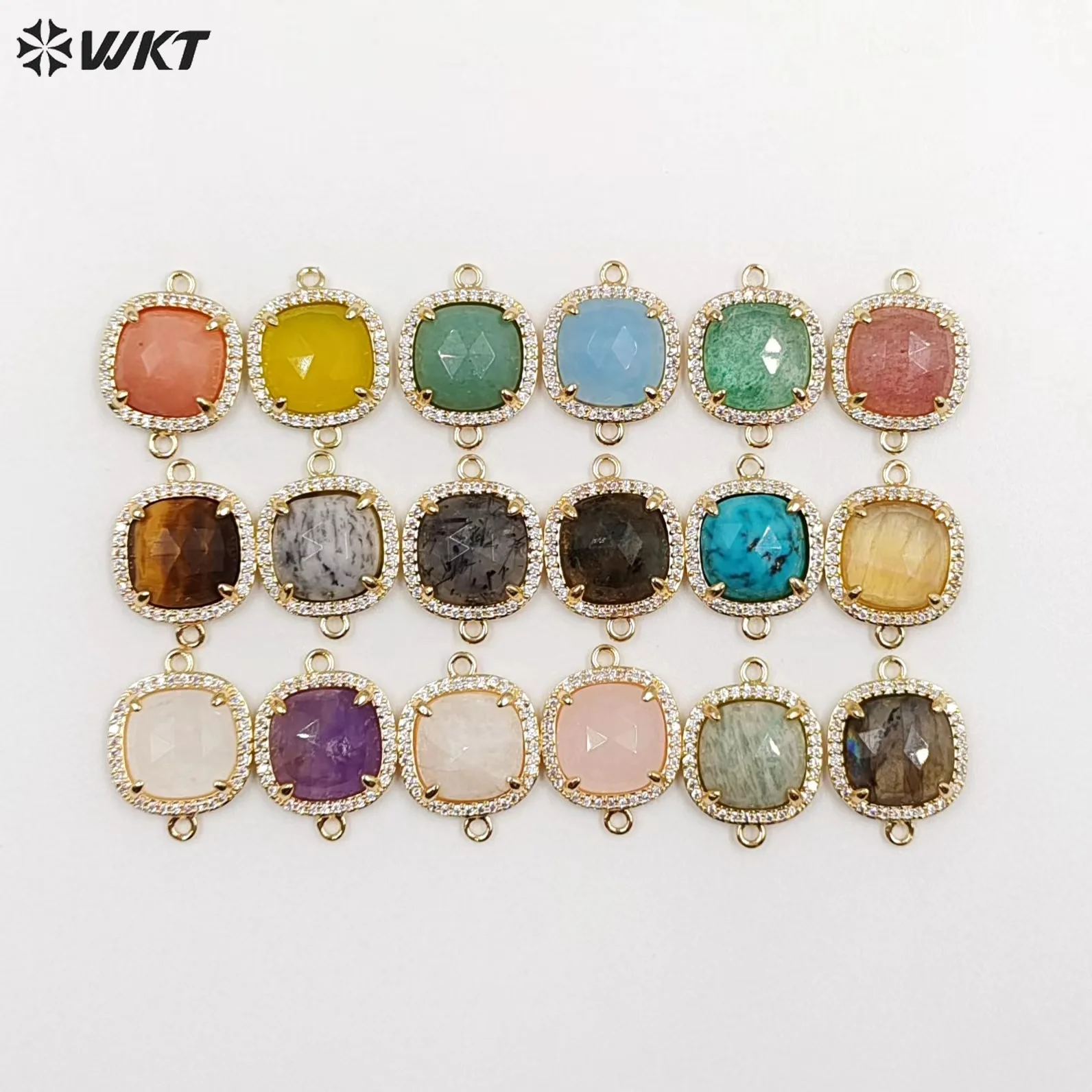 WT-C321 Colored Cubic Zircon Labradorite Stone Exquisite Square Connector For DIY Chian Necklace Or Bracelet Accessories
WT-C321 Colored Cubic Zircon Labradorite Stone Exquisite Square Connector For DIY Chian Necklace Or Bracelet Accessories