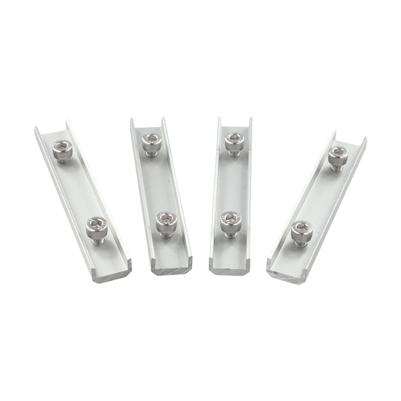 4 Sets of Aluminum Rail Connectors for Solar Panel Mounting with Screws 14cm Profile Connector for Flat Tin Roofs
4 Sets of Aluminum Rail Connectors for Solar Panel Mounting with Screws 14cm Profile Connector for Flat Tin Roofs