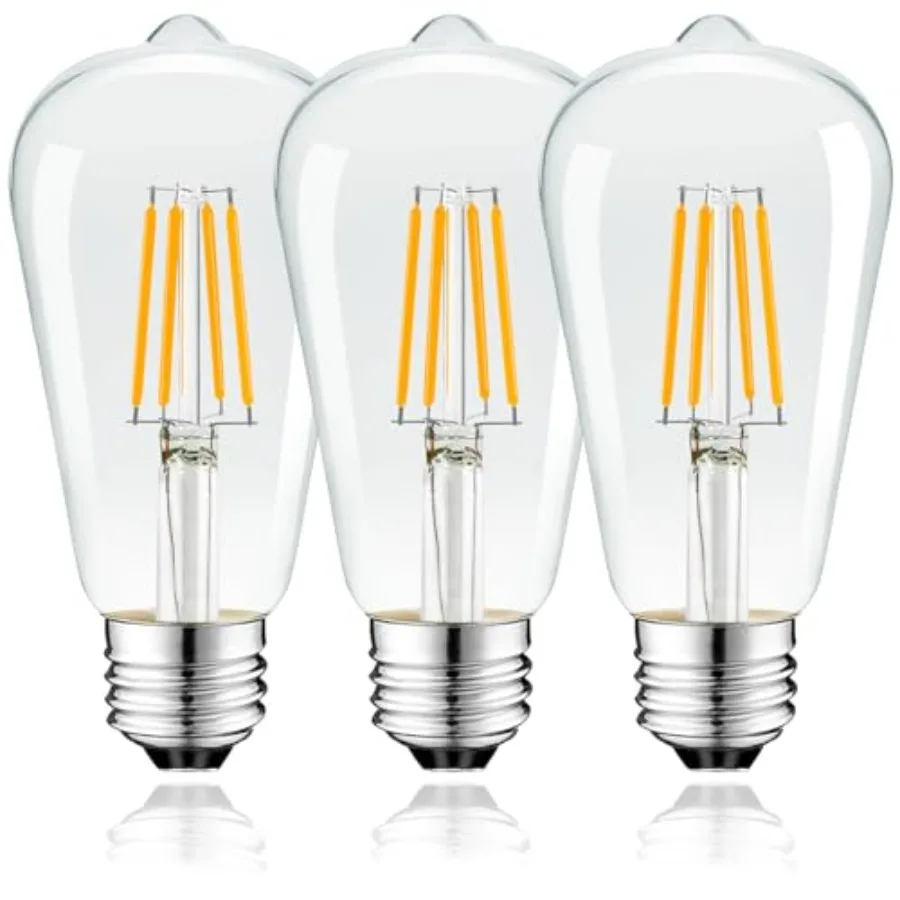E26 Vintage LED Edison Bulbs 2.5W, LED Light Bulbs, Non Dimmable, Equivalent 30W, 250 Lumens, Warm White, ST64 Antique Filament
E26 Vintage LED Edison Bulbs 2.5W, LED Light Bulbs, Non Dimmable, Equivalent 30W, 250 Lumens, Warm White, ST64 Antique Filament