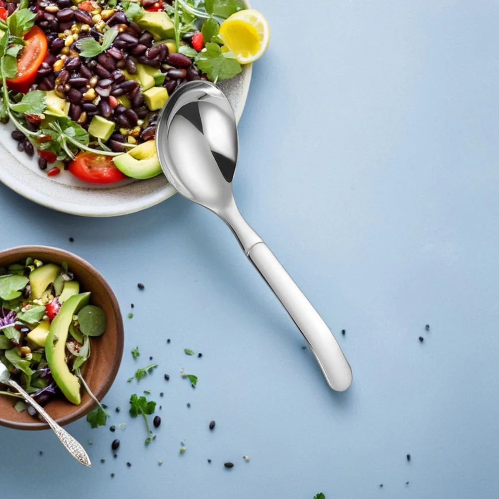 2Pcs Stainless Steel Long Handle Soup Spoons Thick Heavy Duty Round Dinner Spoons for Ramen Pho Hot Pot and Desserts
2Pcs Stainless Steel Long Handle Soup Spoons Thick Heavy Duty Round Dinner Spoons for Ramen Pho Hot Pot and Desserts