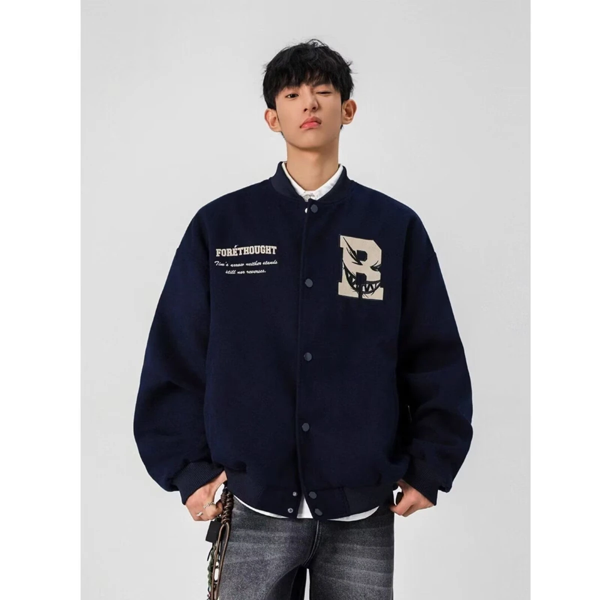 American Sle Baseball Jaet ex, весенне-осеннее свободное повседневное модное пальто в стиле ретро для пар, длинное свековое однотонное пальто
American Sle Baseball Jaet ex, весенне-осеннее свободное повседневное модное пальто в стиле ретро для пар, длинное свековое однотонное пальто