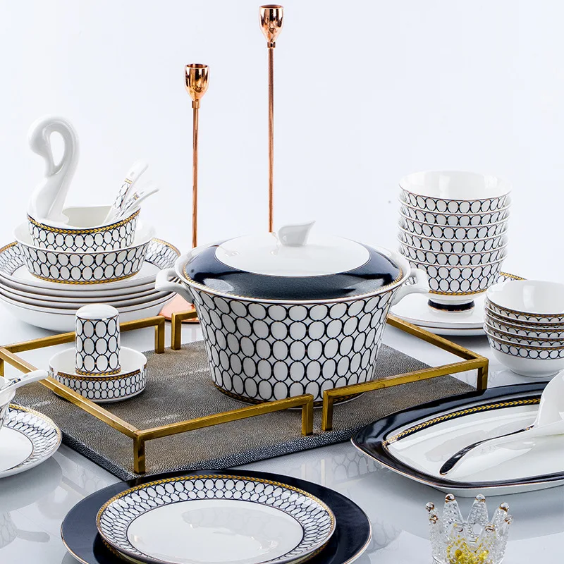 Dish set Household European simple ceramic plate Light luxury tableware Dish set Wholesale custom dinnerware
Dish set Household European simple ceramic plate Light luxury tableware Dish set Wholesale custom dinnerware