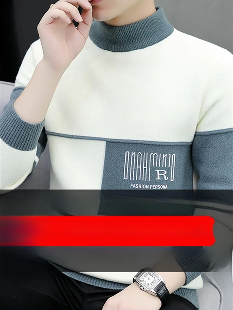 Thiened One-Piece Fce f-High Collar Men's Sweater Autumn Winter Base irt Warm Top for Youth Casual Geometric Pattern
Thiened One-Piece Fce f-High Collar Men's Sweater Autumn Winter Base irt Warm Top for Youth Casual Geometric Pattern