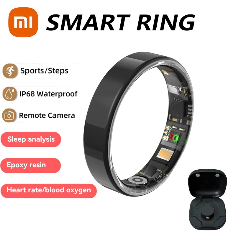Xiaomi Smart Ring Многофункциональный Bluetooth Монитор сердечного ритма и кислорода в крови 5ATM Водонепроницаемый контроль жестов Мужчины Женщины Спортивное кольцо
Xiaomi Smart Ring Многофункциональный Bluetooth Монитор сердечного ритма и кислорода в крови 5ATM Водонепроницаемый контроль жестов Мужчины Женщины Спортивное кольцо