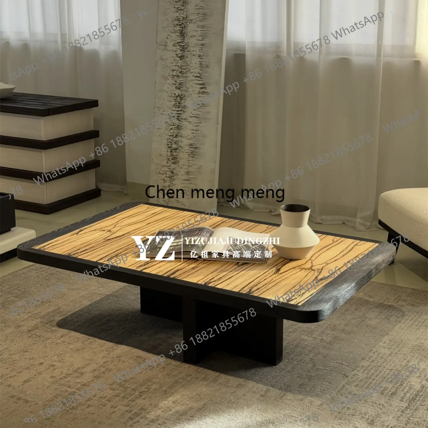 Medieval style living room tree tumor pattern wooden coffee table designer creative black frame decorative tea table
Medieval style living room tree tumor pattern wooden coffee table designer creative black frame decorative tea table