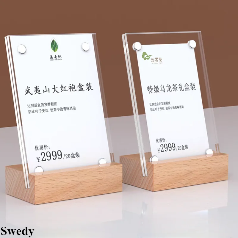 100x70mm Magnetic Wood Base Acrylic Sign Holder Display Stand Table Menu Paper Holder Small Price Label Paper Card Tags
100x70mm Magnetic Wood Base Acrylic Sign Holder Display Stand Table Menu Paper Holder Small Price Label Paper Card Tags