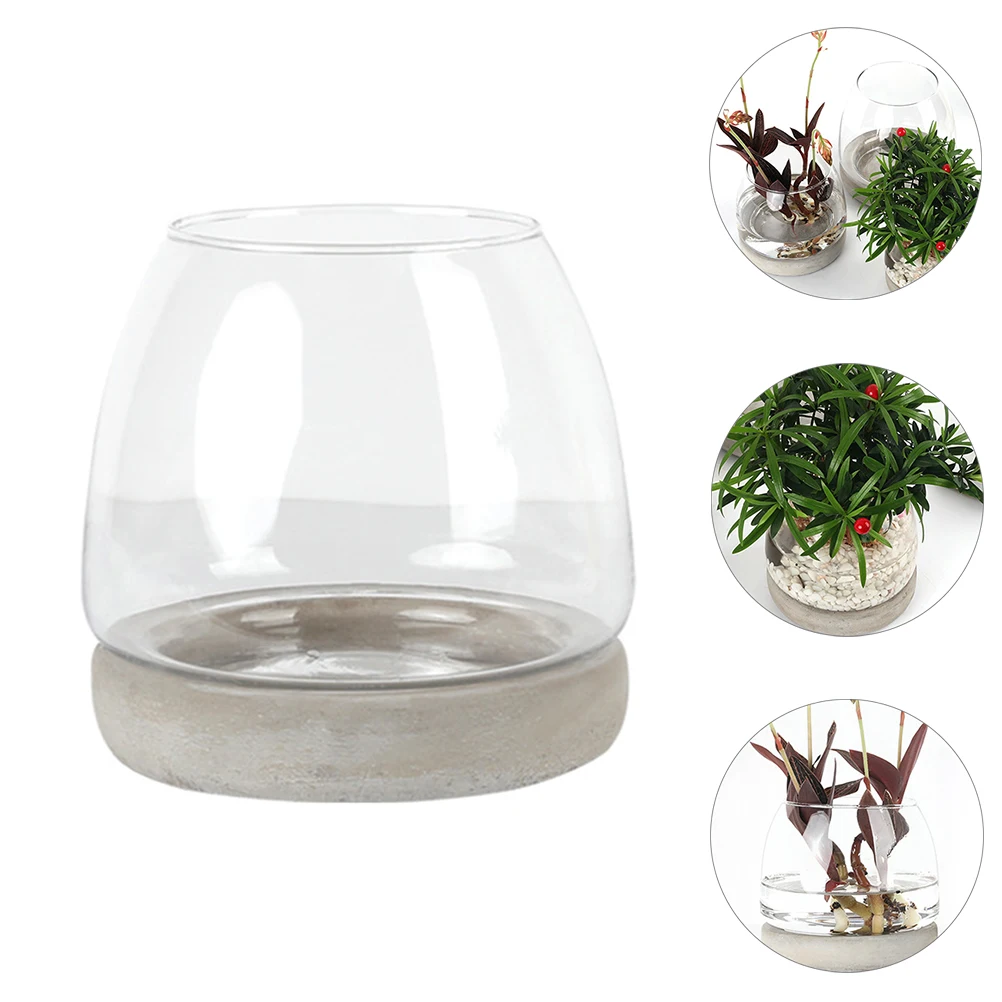 Simple Lines Glass Vase Cement Bottom Fashionable Personality Home Desktop Flower Container Glass Vase Simple Flower Ware
Simple Lines Glass Vase Cement Bottom Fashionable Personality Home Desktop Flower Container Glass Vase Simple Flower Ware