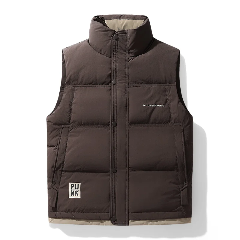 Casual Stand Collar Down Vests for Men Outdoor Windproof Warm Male Waistcoat High Quality Zipper Sleeveless Fashion Comfortable
Casual Stand Collar Down Vests for Men Outdoor Windproof Warm Male Waistcoat High Quality Zipper Sleeveless Fashion Comfortable