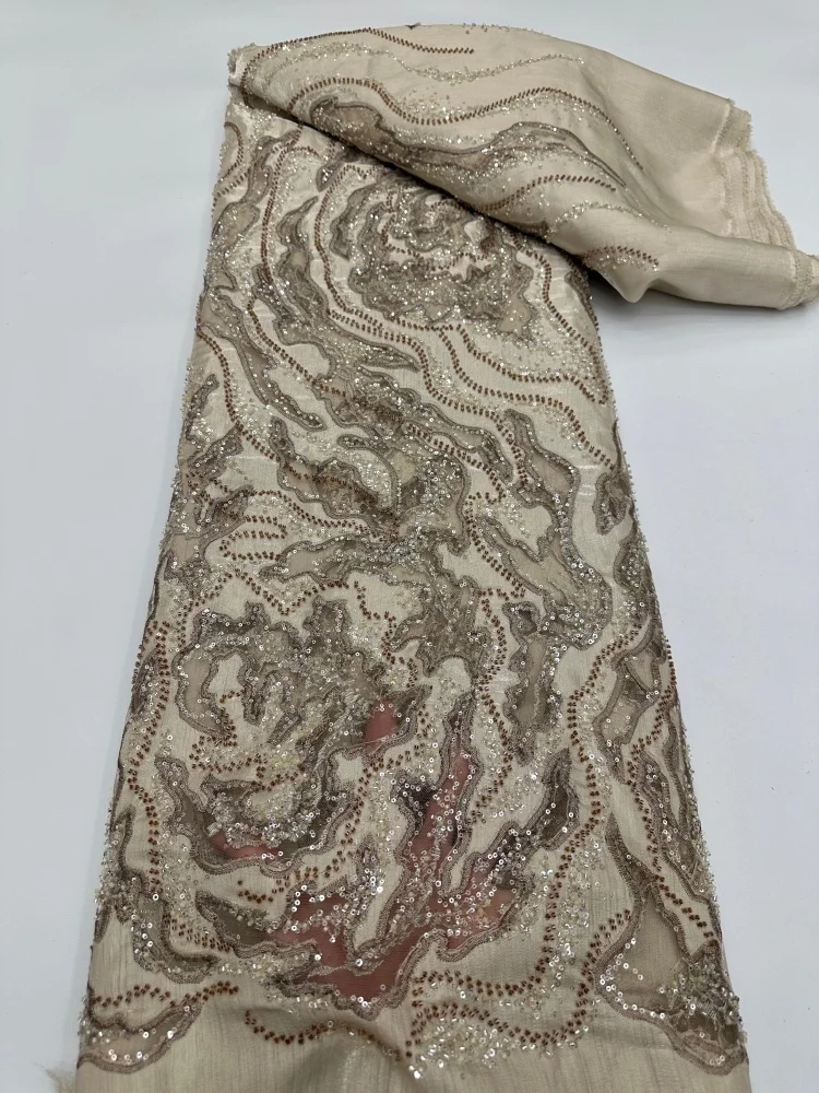Luxury African Nigerian High-End Beaded Embroidery Lace French Sequins Net Fabric For Women's Wedding Party Dresses
Luxury African Nigerian High-End Beaded Embroidery Lace French Sequins Net Fabric For Women's Wedding Party Dresses