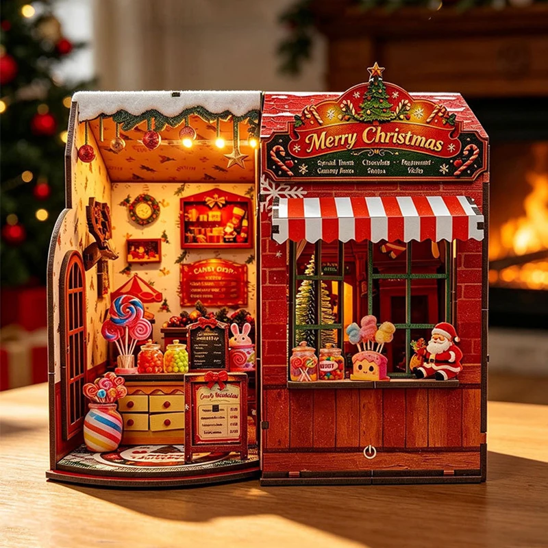 DIY Wooden Christmas Candy House Cottage Miniature Model Kits With Furniture Casa Dollhouse for Friends Birthday Gifts
DIY Wooden Christmas Candy House Cottage Miniature Model Kits With Furniture Casa Dollhouse for Friends Birthday Gifts