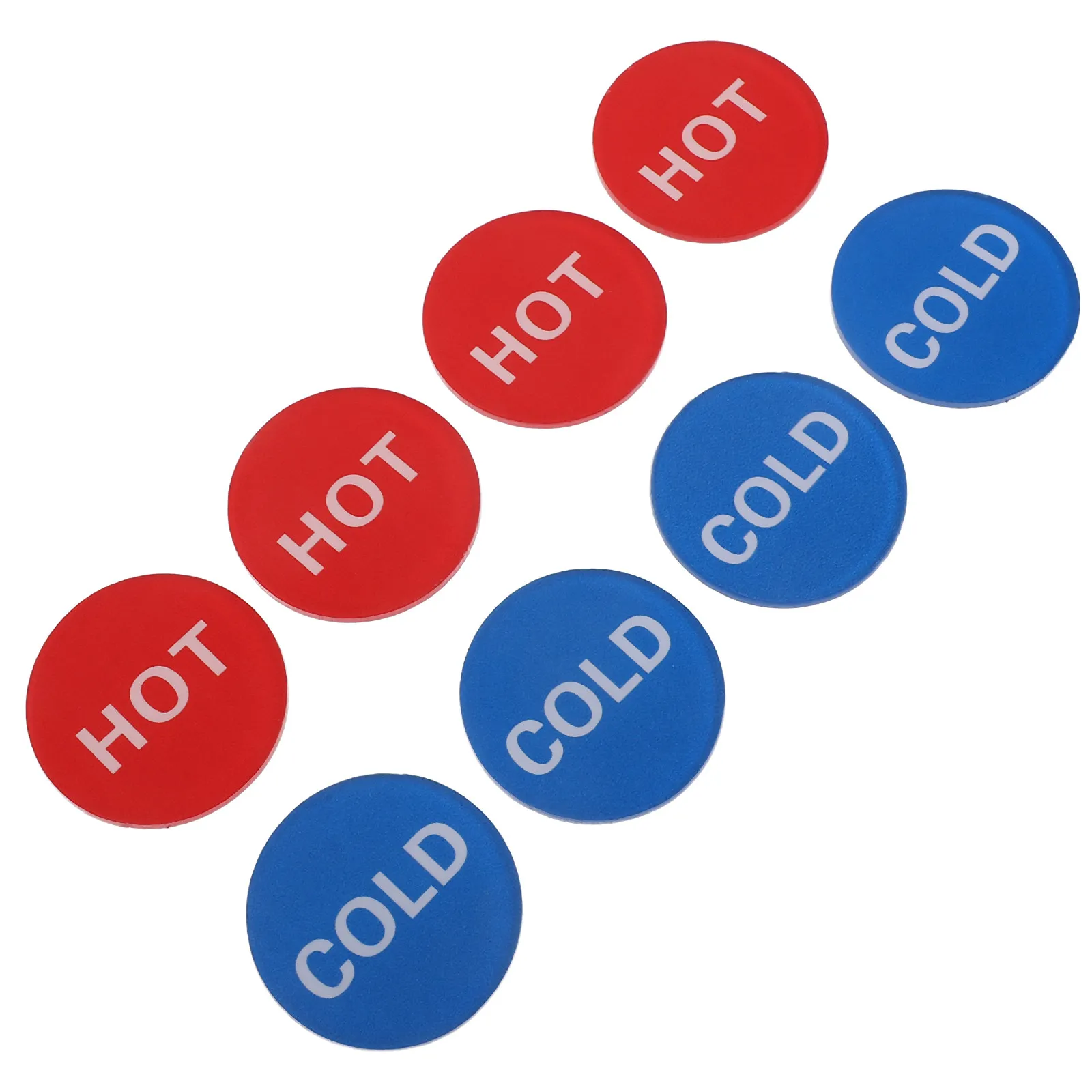 4Pairs Red Blue Hot Cold Faucet Stickers Self Stick Water Indicator Labels Waterproof Bathroom Signs for Home Hotel Washroom
4Pairs Red Blue Hot Cold Faucet Stickers Self Stick Water Indicator Labels Waterproof Bathroom Signs for Home Hotel Washroom